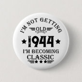 パーソナライズされたヴィンテージ誕生日プレゼントアイディア 缶バッジ (正面)