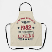 パーソナライズされたヴィンテージ誕生日プレゼント エプロン (正面)