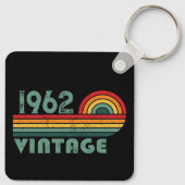 パーソナライズされたヴィンテージ誕生日プレゼント キーホルダー (裏面)