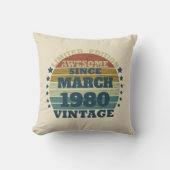 パーソナライズされたヴィンテージ誕生日プレゼント クッション (正面)