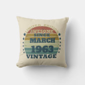 パーソナライズされたヴィンテージ誕生日プレゼント クッション (正面)