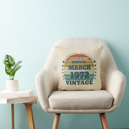 パーソナライズされたヴィンテージ誕生日プレゼント クッション (椅子)