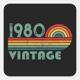 パーソナライズされたヴィンテージ誕生日プレゼント スクエアシール