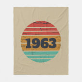 パーソナライズされたヴィンテージ誕生日プレゼント フリースブランケット (正面)