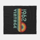 パーソナライズされたヴィンテージ誕生日プレゼント フリースブランケット (正面(横))