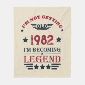 パーソナライズされたヴィンテージ誕生日プレゼント フリースブランケット (正面)