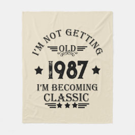 パーソナライズされたヴィンテージ誕生日プレゼント フリースブランケット