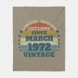 パーソナライズされたヴィンテージ誕生日プレゼント フリースブランケット