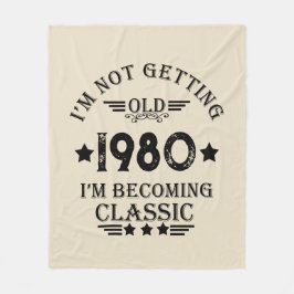 パーソナライズされたヴィンテージ誕生日プレゼント フリースブランケット