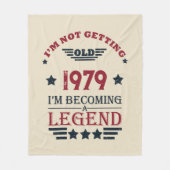 パーソナライズされたヴィンテージ誕生日プレゼント フリースブランケット (正面)