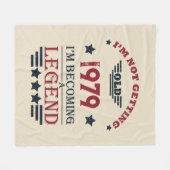 パーソナライズされたヴィンテージ誕生日プレゼント フリースブランケット (正面(横))