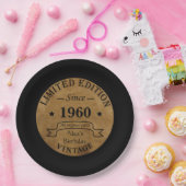 パーソナライズされたヴィンテージ誕生日プレゼント ペーパープレート (パーティー)