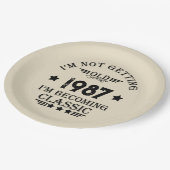 パーソナライズされたヴィンテージ誕生日プレゼント ペーパープレート (アングル)