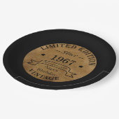 パーソナライズされたヴィンテージ誕生日プレゼント ペーパープレート (アングル)