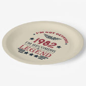 パーソナライズされたヴィンテージ誕生日プレゼント ペーパープレート (アングル)