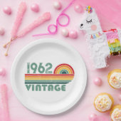 パーソナライズされたヴィンテージ誕生日プレゼント ペーパープレート (パーティー)