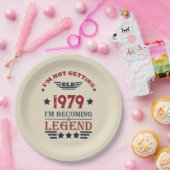 パーソナライズされたヴィンテージ誕生日プレゼント ペーパープレート (パーティー)