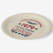 パーソナライズされたヴィンテージ誕生日プレゼント ペーパープレート (アングル)