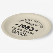 パーソナライズされたヴィンテージ誕生日プレゼント ペーパープレート (アングル)