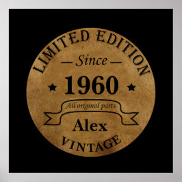 パーソナライズされたヴィンテージ誕生日プレゼント ポスター