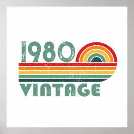 パーソナライズされたヴィンテージ誕生日プレゼント ポスター