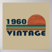 パーソナライズされたヴィンテージ誕生日プレゼント ポスター (正面)