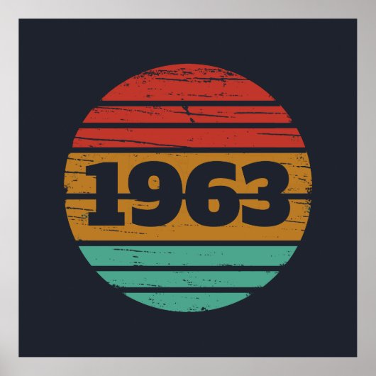 パーソナライズされたヴィンテージ誕生日プレゼント ポスター (正面)