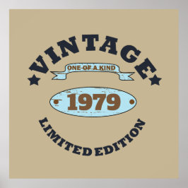 パーソナライズされたヴィンテージ誕生日プレゼント ポスター