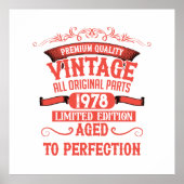 パーソナライズされたヴィンテージ誕生日プレゼント ポスター (正面)