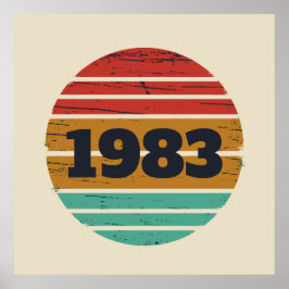 パーソナライズされたヴィンテージ誕生日プレゼント ポスター