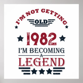 パーソナライズされたヴィンテージ誕生日プレゼント ポスター