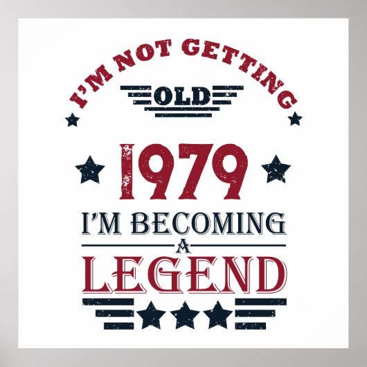 パーソナライズされたヴィンテージ誕生日プレゼント ポスター (正面)