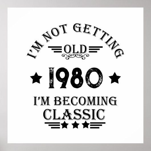 パーソナライズされたヴィンテージ誕生日プレゼント ポスター (正面)