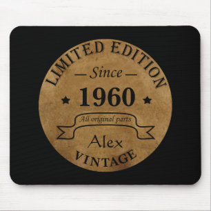 パーソナライズされたヴィンテージ誕生日プレゼント マウスパッド