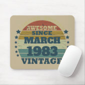 パーソナライズされたヴィンテージ誕生日プレゼント マウスパッド (マウス)