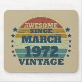 パーソナライズされたヴィンテージ誕生日プレゼント マウスパッド (正面)