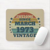 パーソナライズされたヴィンテージ誕生日プレゼント マウスパッド (マウス)