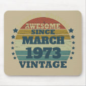 パーソナライズされたヴィンテージ誕生日プレゼント マウスパッド (正面)