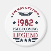 パーソナライズされたヴィンテージ誕生日プレゼント マグネット (正面)