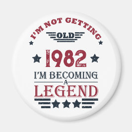 パーソナライズされたヴィンテージ誕生日プレゼント マグネット