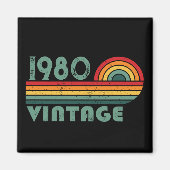 パーソナライズされたヴィンテージ誕生日プレゼント マグネット (正面)