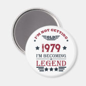 パーソナライズされたヴィンテージ誕生日プレゼント マグネット (正面/裏面)