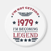 パーソナライズされたヴィンテージ誕生日プレゼント マグネット (正面)