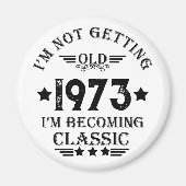 パーソナライズされたヴィンテージ誕生日プレゼント マグネット (正面)