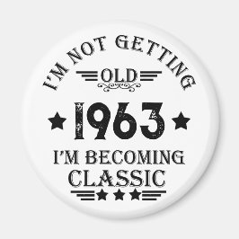 パーソナライズされたヴィンテージ誕生日プレゼント マグネット