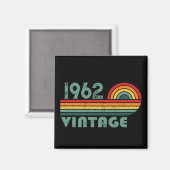 パーソナライズされたヴィンテージ誕生日プレゼント マグネット (正面/裏面)