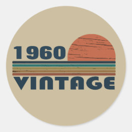 パーソナライズされたヴィンテージ誕生日プレゼント ラウンドシール