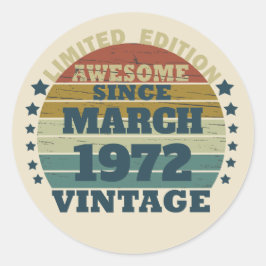 パーソナライズされたヴィンテージ誕生日プレゼント ラウンドシール