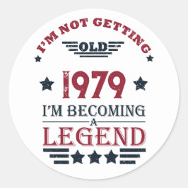 パーソナライズされたヴィンテージ誕生日プレゼント ラウンドシール