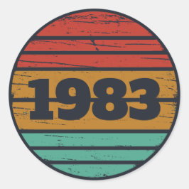 パーソナライズされたヴィンテージ誕生日プレゼント ラウンドシール